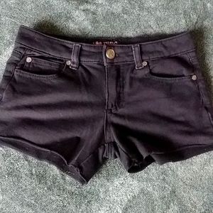 Girls black soft shorts